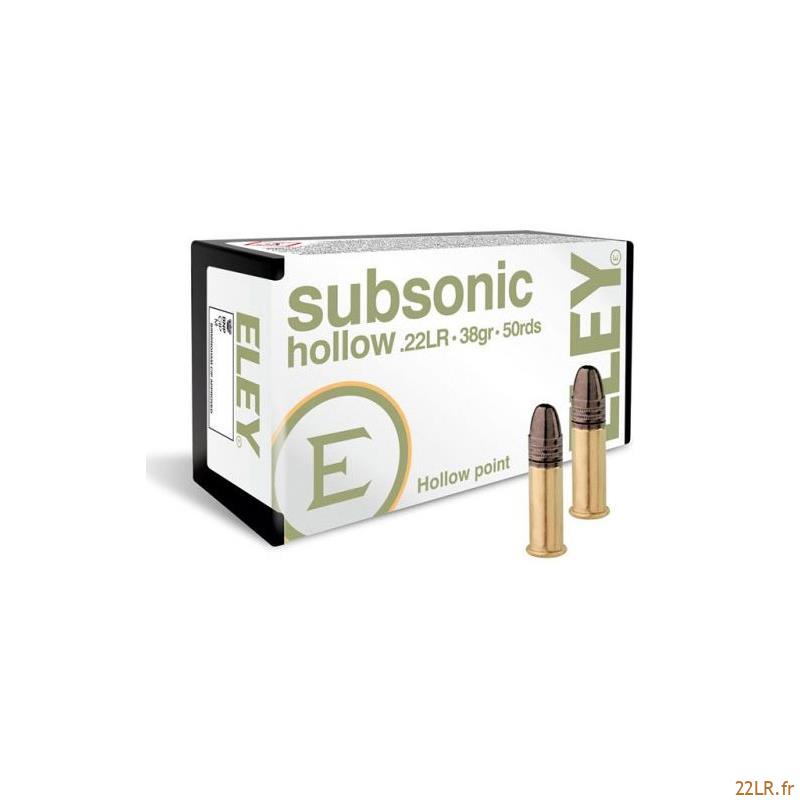 Balle 22 LR Eley Subsonic Hollow Point - 38G