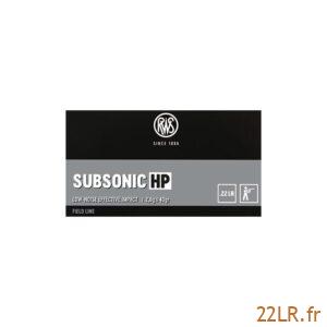 Balle 22 LR Rws Subsonic Hp