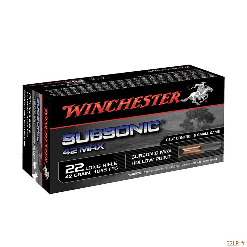 Balle 22 LR Winchester Subsonic 42 Max - 42G