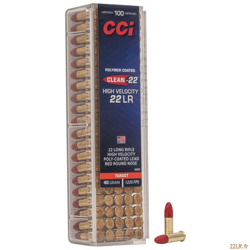 Balle 22LR Cci Clean-22 High Velocity - 40Gr