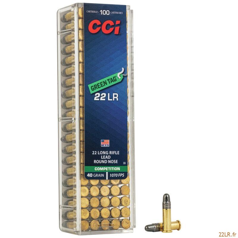 Balle 22LR Cci Green Tag - 40Gr