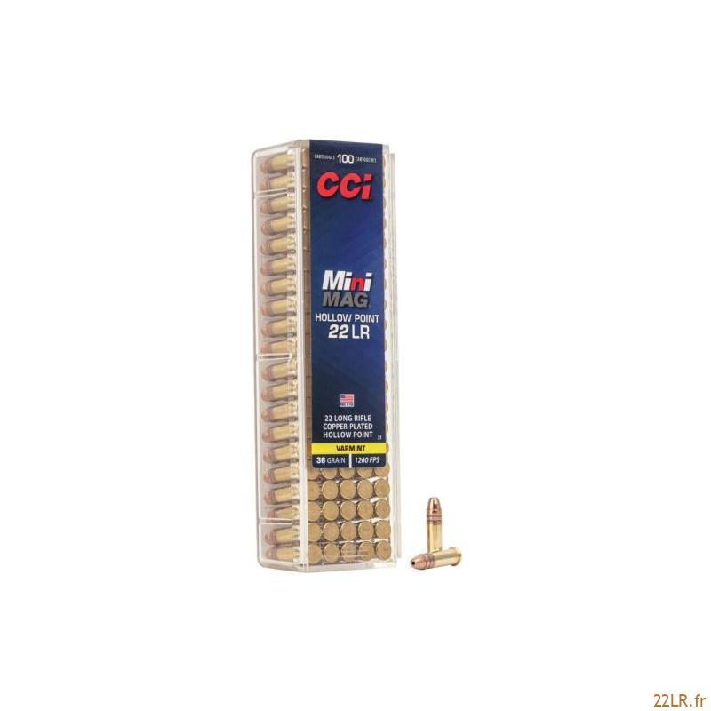 Balle 22LR Cci Hp Mini-Mag Cuivrée - 36Gr