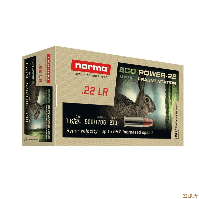 Balle 22LR Norma Eco Speed Hp - 25Gr