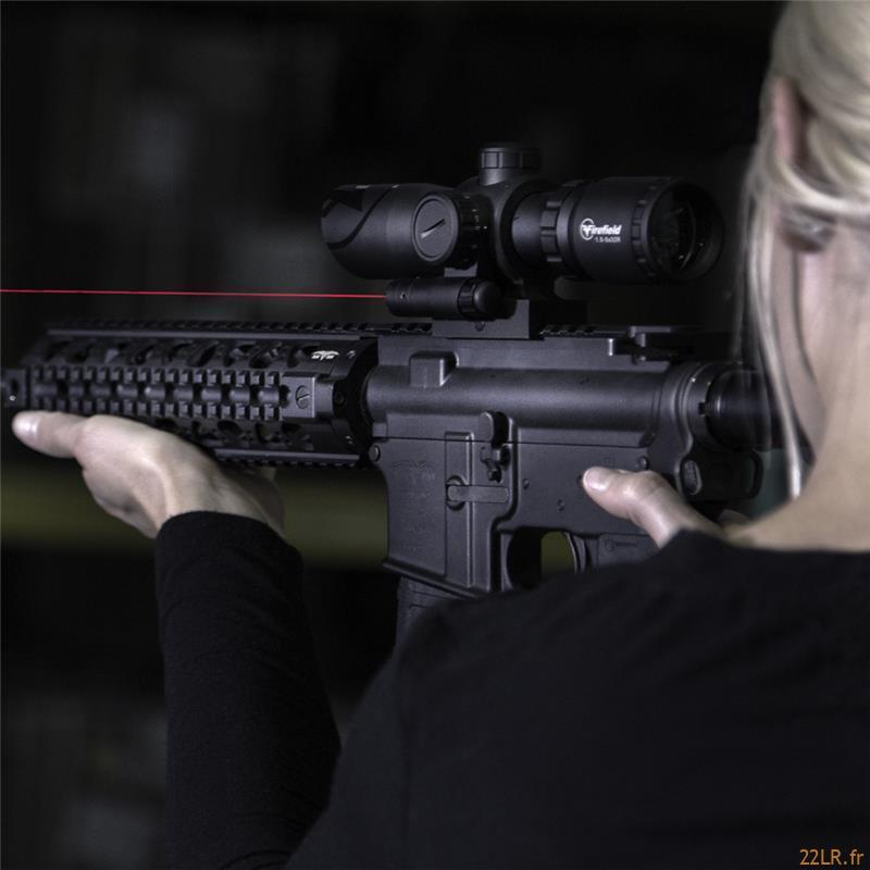 Lunette 22LR 1.5-5X32 Firefield Barrage Riflescope avec laser rouge – Image 4
