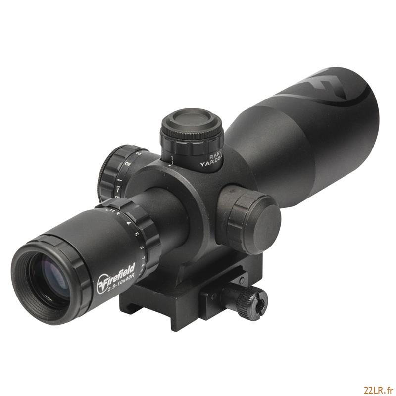 Lunette 22LR 2.5-10X40 Firefield Barrage Riflescope avec laser rouge – Image 2