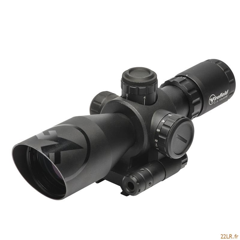 Lunette 22LR 2.5-10X40 Firefield Barrage Riflescope avec laser rouge – Image 14