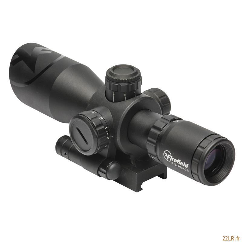 Lunette 22LR 2.5-10X40 Firefield Barrage Riflescope avec laser rouge – Image 3