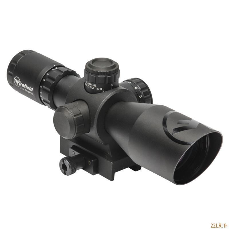 Lunette 22LR 2.5-10X40 Firefield Barrage Riflescope avec laser rouge