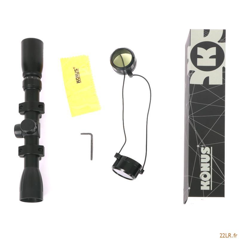 Lunette de tir 22LR 3-9X32 Konus Konusfire Ret 30/30 avec montage – Image 4