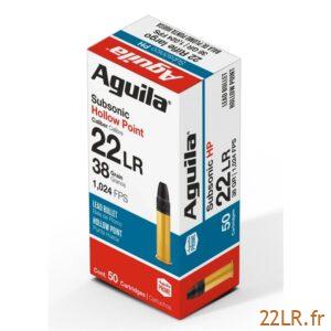 Munitions 22LR Aguila Subsonique Hp 38Gr