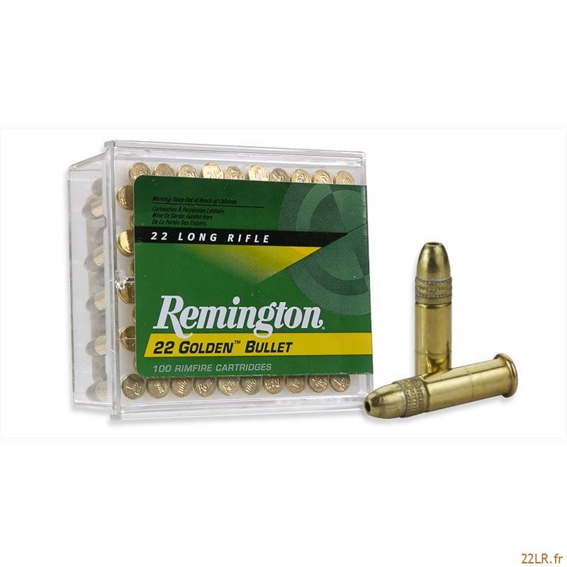 Munitions 22LR Remington Golden Bullet Pointe Creuse High Velocity 36Gr